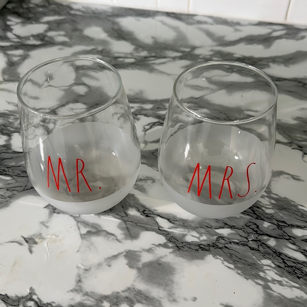 Rae Dunn wine glasses